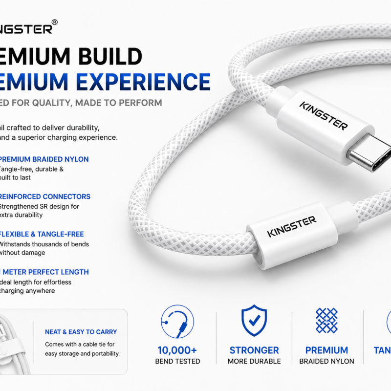 KINGSTER 60W Type C to Type C Cable